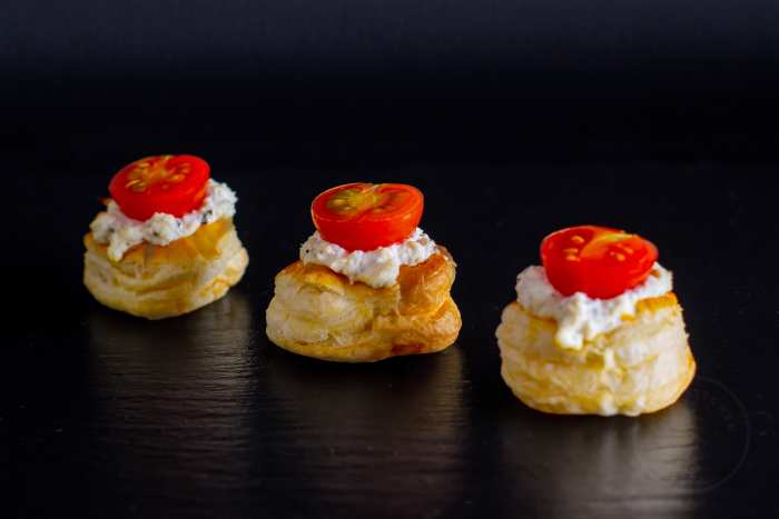 Canape with tomato